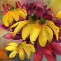 fleurs-jaunes-dahlia-aquarelle-Francoise-Dubourg