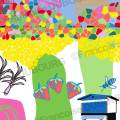 ville-nature-abeille-potager-toit-illustration