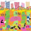 ville-nature-abeilles-toit-ruche-potagers-illustration- Françoise Dubourg
