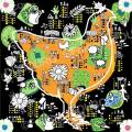 ville-nature-poule-rousse-nuit-illustration- Françoise Dubourg