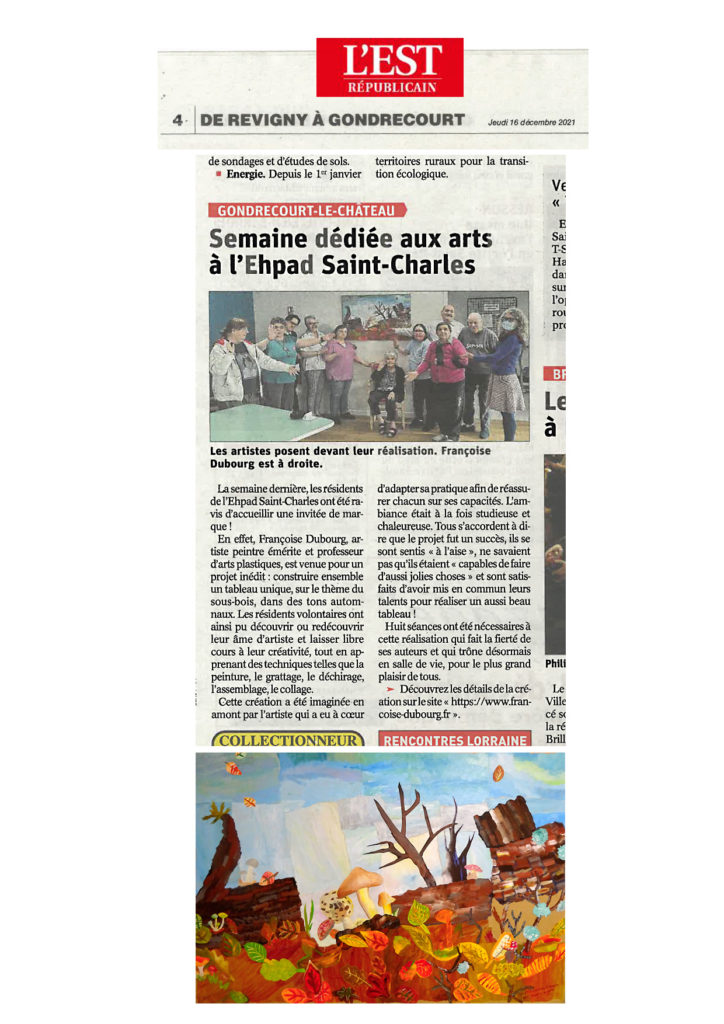 création collectives en EHPAD