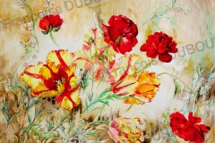tulipe-renoncule-aquarelle-Francoise-Dubourg