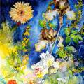 iris-soucis-encre-de-Chine-couleur-Francoise-Dubourg