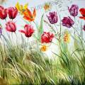les-tulipes-encre-de-Chine-couleur-Francoise-Dubourg