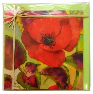 6 cartes d'aquarelles florales Françoise Dubourg